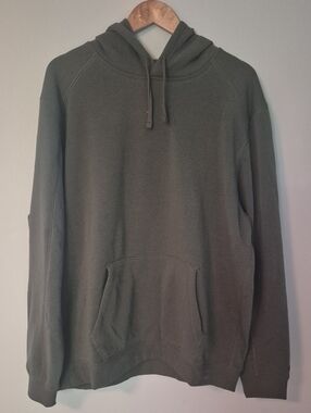 Men's Olive Green Hooded Pullover Sweatshirt